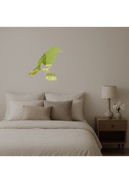 Kuş ve Çiçek Dekoratif Altın Aynalı Tablo - Renkli Bahar - BRF15280-5472 fiyatları