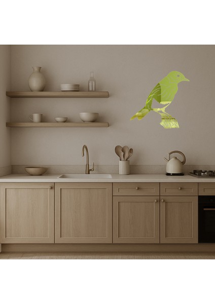 Kuş ve Çiçek Dekoratif Altın Aynalı Tablo - Renkli Bahar - BRF15280-5472 modelleri