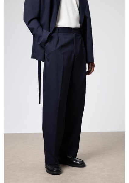 Oversize Kuşaklı Takım Elbise Lacivert indirimleri