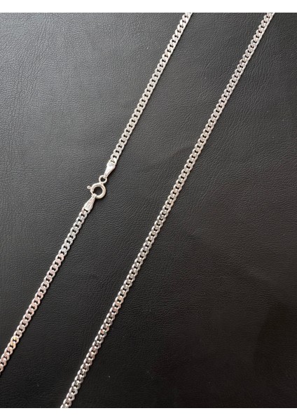 3 mm 65 cm Gurmet Erkek Gümüş Zincir Kolye