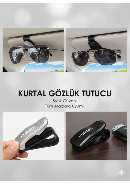 Universal Araç Içi Gözlük Tutucu Mandallı Klips