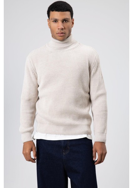 Oversize Triko Boğazlı Kazak Taş modelleri