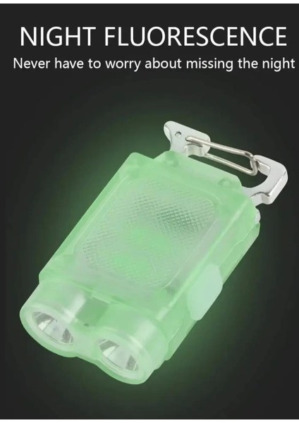 V15 Edc El Feneri 1200LM Anahtarlık Işık Tip-C Şarj Edilebilir Taşınabilir Mini Torch Mıknatıs Klips ile Kamp Cep Fener - Lisinya modelleri