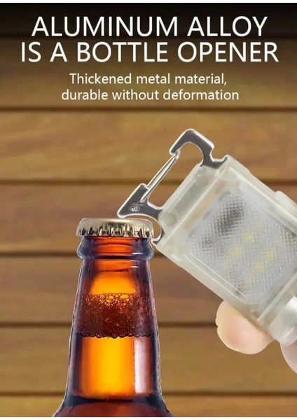 V15 Edc El Feneri 1200LM Anahtarlık Işık Tip-C Şarj Edilebilir Taşınabilir Mini Torch Mıknatıs Klips ile Kamp Cep Fener - Lisinya