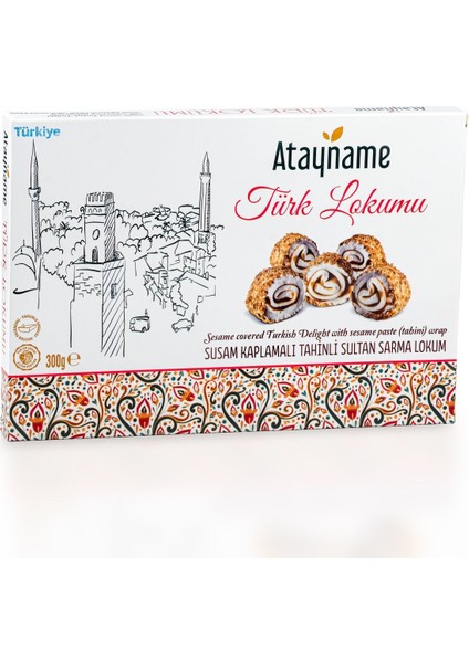 Susam Kaplamalı Tahinli Sultan Sarma Lokum 300 G