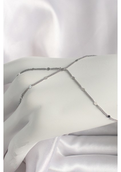 Pirinç Gümüş Renk Pul Detaylı Kadın Şahmeran - Lisinya