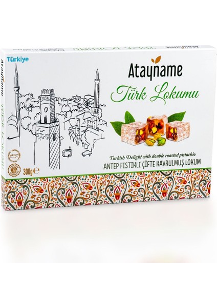 Antep Fıstıklı Çifte Kavrulmuş Lokum 300 G