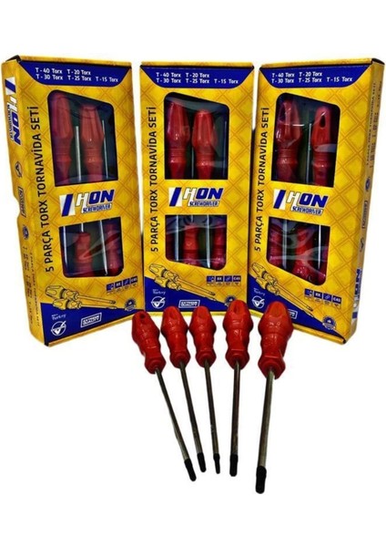 Hon 5 Parça Torx Tornavida Seti - Lisinya fiyatları