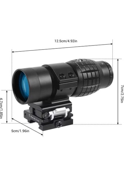 Magnifier 3x Yakınlaştırmalı Dürbün - 22MM Ray Uyumlu, Katlanır Yaylı Ayaklı ( Lisinya ) fiyatları