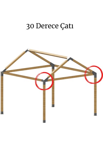 Çardak Pergole Birleştirme Aparatları 4 Kanallı Açılı (9x9 10X10 & 30-45 Derece Seçenekleriyle) fiyatları