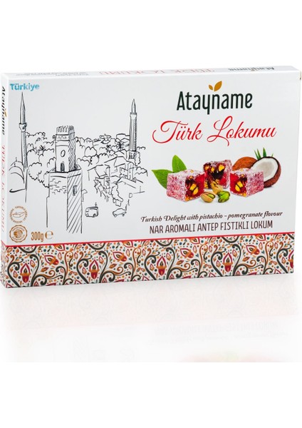 Nar Aromalı Antep Fıstıklı Lokum 300 G