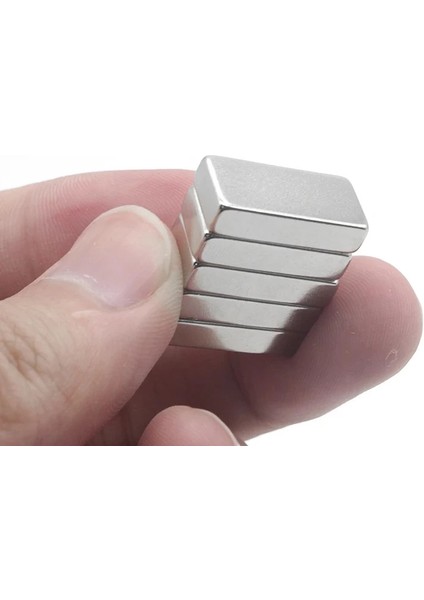 5 Adet 20X10X5 mm Neodyum Magnet N35 Güçlü Mıknatıs Köşeli ve Dayanıklı Nikel Kaplama ( Lisinya ) fırsatları