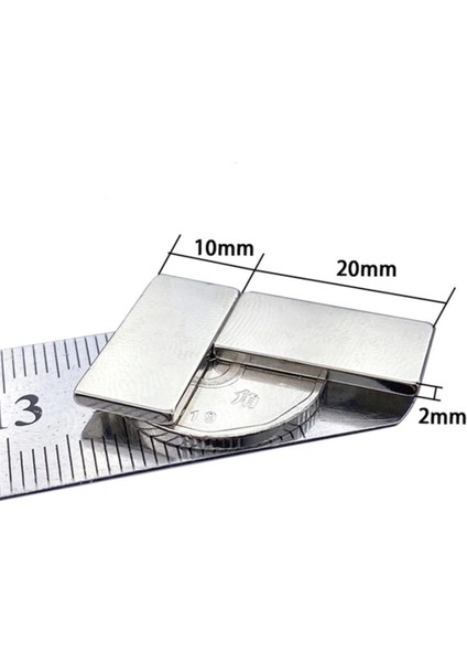 100 Adet 20X10X2 mm Neodyum Mıknatıs Köşeli Magnet N35 Nikel Kaplama Güçlü Kaliteli Dayanıklı ( Lisinya ) fiyatları