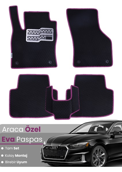 Audi A5 (2016-2025) Uyumlu Eva Paspas Tam Set–araca Özel,su Geçirmez,hızlı ve Kolay Montaj