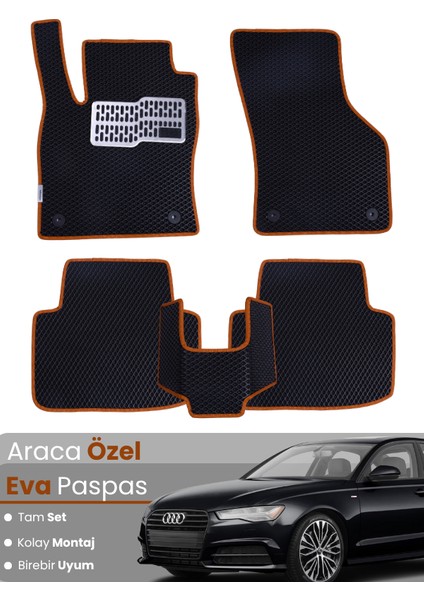 Audi A6 (2012-2018) Uyumlu Eva Paspas Tam Set–araca Özel,su Geçirmez,hızlı ve Kolay Montaj
