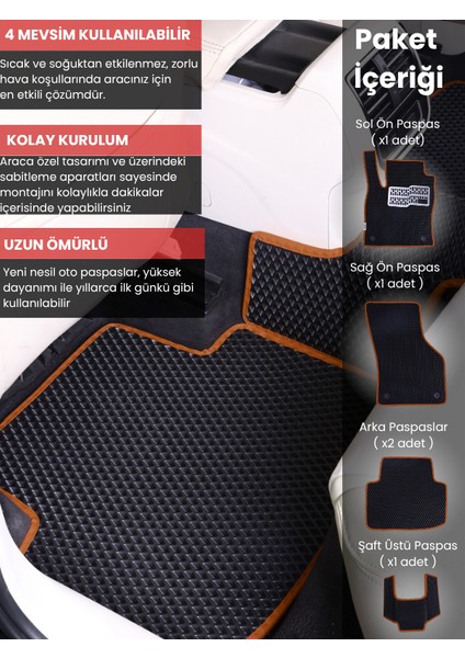 Audi A6 (2012-2018) Uyumlu Eva Paspas Tam Set–araca Özel,su Geçirmez,hızlı ve Kolay Montaj