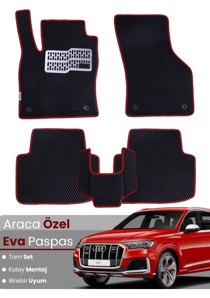 Audi Q7 (2005-2015) Uyumlu Eva Paspas Tam Set–araca Özel,su Geçirmez,hızlı ve Kolay Montaj
