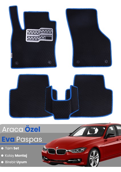 Bmw 3 Serisi F30 Sedan (2012-2019) Uyumlu Eva Paspas Tam Set–araca Özel,su Geçirmez