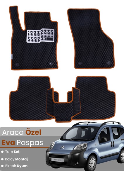 Citroen Nemo (2007-2019) Uyumlu Eva Paspas Tam Set–araca Özel,su Geçirmez,kolay Montaj