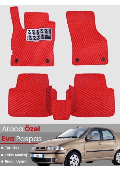 Fiat Albea (2002-2005) Uyumlu Eva Paspas Tam Set–araca Özel,su Geçirmez,kolay Montaj
