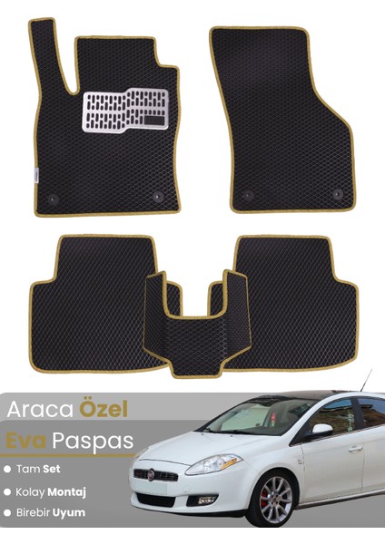 Fiat Bravo (2007-2014) Uyumlu Eva Paspas Tam Set–araca Özel,su Geçirmez,kolay Montaj