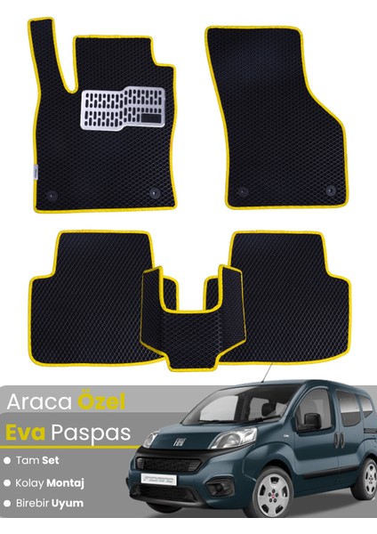 Fiat Fiorino Koltuklu (2021-2025) Uyumlu Eva Paspas Tam Set–araca Özel,su Geçirmez