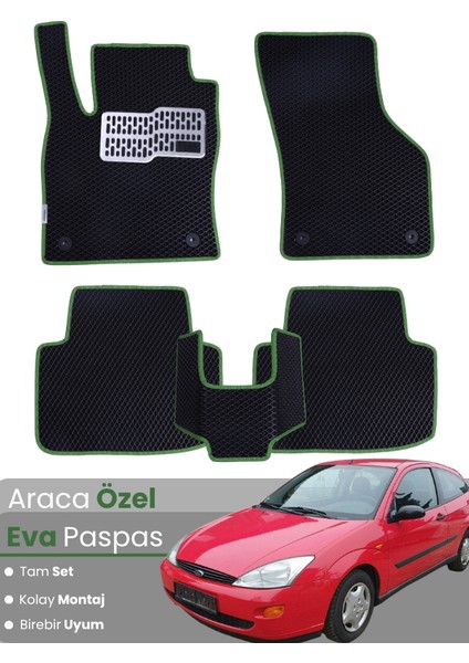 Ford Focus 1 (1998-2005) Uyumlu Eva Paspas Tam Set–araca Özel,su Geçirmez,kolay Montaj