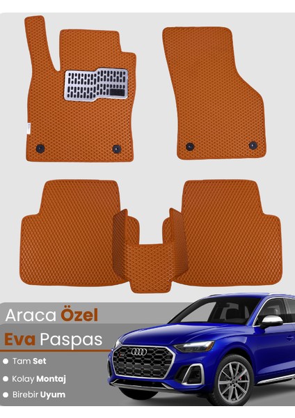 Audi Q5 (2017-2025) Uyumlu Eva Paspas Tam Set–araca Özel,su Geçirmez,hızlı ve Kolay Montaj