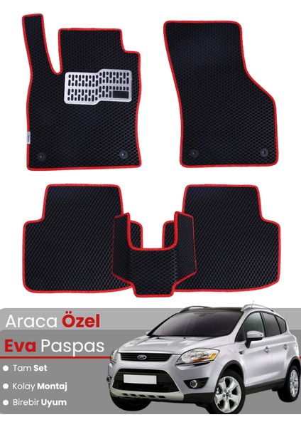 Ford Kuga 1 (2008-2012) Uyumlu Eva Paspas Tam Set–araca Özel,su Geçirmez,kolay Montaj