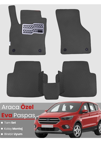 Ford Kuga 2 (2013-2019) Uyumlu Eva Paspas Tam Set–araca Özel,su Geçirmez,kolay Montaj