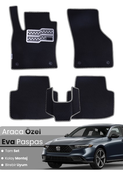 Honda Accord (2018-2024) Uyumlu Eva Paspas Tam Set–araca Özel,su Geçirmez,kolay Montaj
