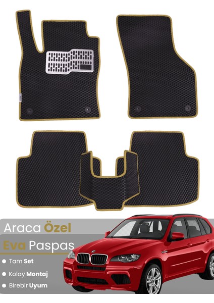Bmw X5 E70 (2006-2013) Uyumlu Eva Paspas Tam Set–araca Özel,su Geçirmez,hızlı ve Kolay Montaj