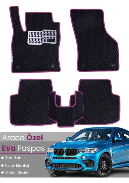 Bmw X6 E71 (2008-2014) Uyumlu Eva Paspas Tam Set–araca Özel,su Geçirmez,hızlı ve Kolay Montaj