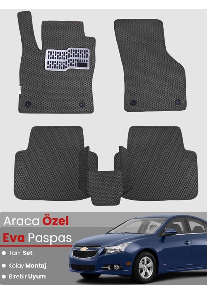 Chevrolet Cruze (2008-2014) Uyumlu Eva Paspas Tam Set–araca Özel,su Geçirmez,kolay Montaj
