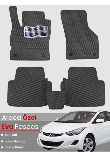 Hyundai Elantra (2011-2016) Uyumlu Eva Paspas Tam Set–araca Özel,kolay Montaj,su Geçirmez