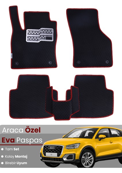 Audi Q2 (2016-2020) Uyumlu Eva Paspas Tam Set–araca Özel,su Geçirmez,hızlı ve Kolay Montaj