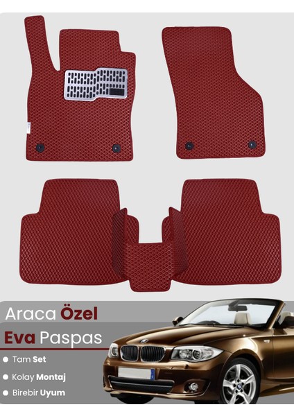 Bmw 1 Serisi E88 Cabrio (2004-2011) Uyumlu Eva Paspas Tam Set–araca Özel,su Geçirmez,kolay Montaj