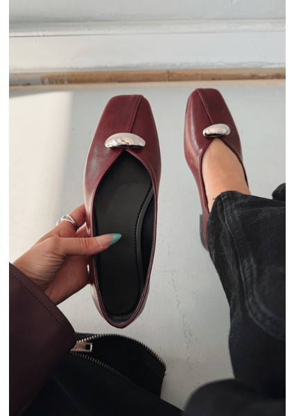 Tormel Kadın Babet Bordo Mat Deri fiyatları