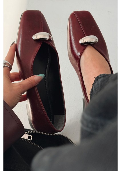 Tormel Kadın Babet Bordo Mat Deri modelleri