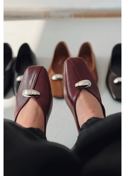 Tormel Kadın Babet Bordo Mat Deri fırsatları