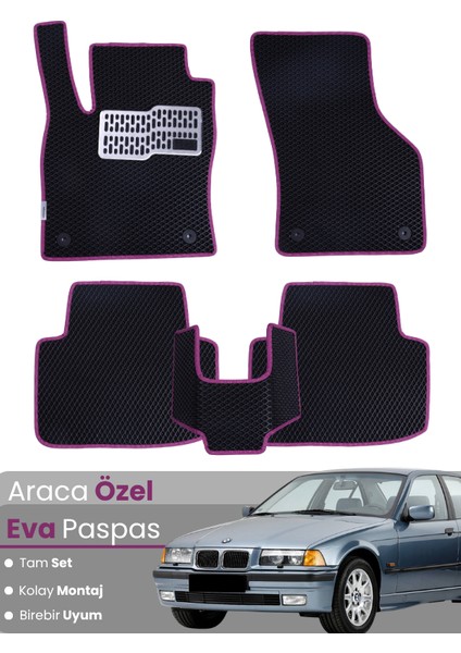 Bmw 3 Serisi E36 (1990-2000) Uyumlu Eva Paspas Tam Set–araca Özel,su Geçirmez,kolay Montaj