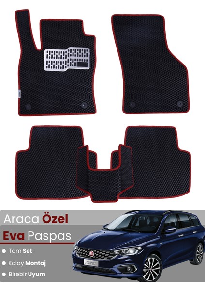 Fiat Egea Stationwagon (2017-2025) Uyumlu Eva Paspas Tam Set–araca Özel,su Geçirmez