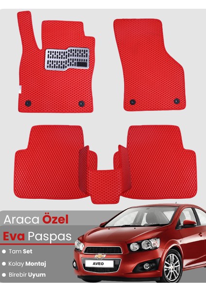 Chevrolet Aveo (2012-2015) Uyumlu Eva Paspas Tam Set–araca Özel,su Geçirmez,kolay Montaj