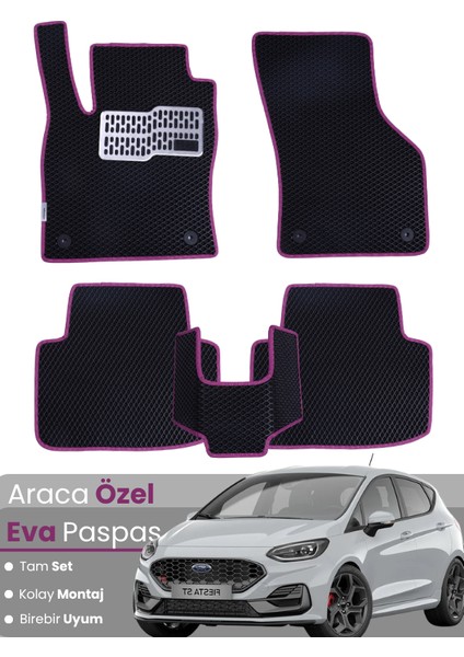 Ford Fiesta (2017-2024) Uyumlu Eva Paspas Tam Set–araca Özel,su Geçirmez,kolay Montaj