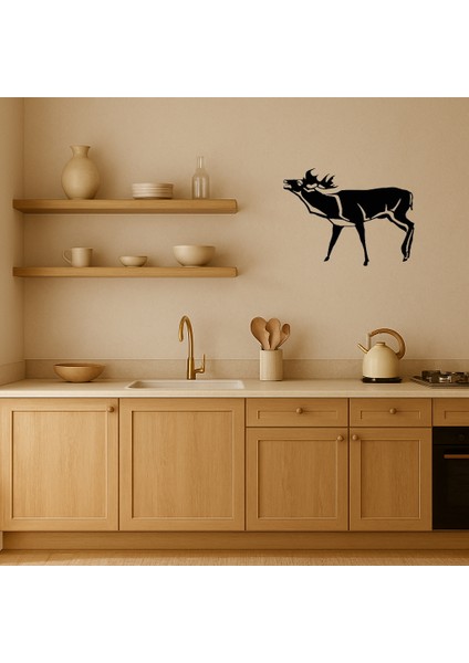 Geyik ve Doğa Temalı Dekoratif Iç Mekan Tablosu - BRF11652-6245 fiyatları