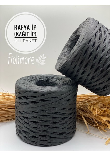 2`li Paket Rafya (400 Gram) Kağıt Ip Çanta Ipi Şapka Ipi Terlik Ipi Supla Ipi Naturel