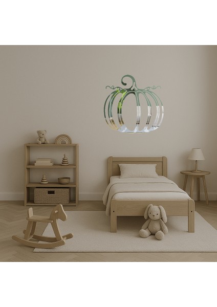 Balkabağı Desenli Dekoratif Aynalı Tablo - BRF13937-4354 fırsatları