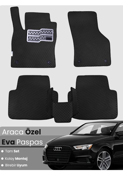 Audi A3 Sedan (2013-2020) Uyumlu Eva Paspas Tam Set–araca Özel,su Geçirmez,kolay Montaj