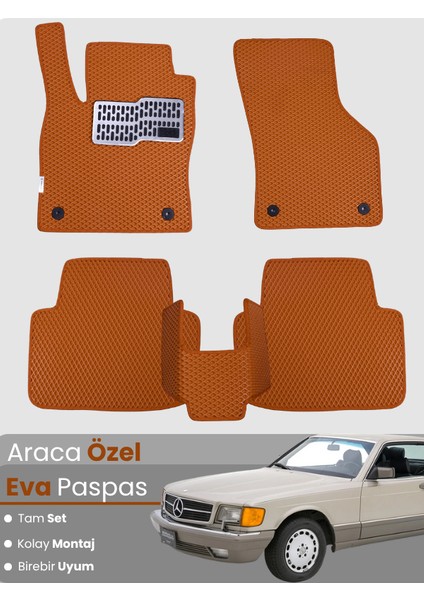 Mercedes Benz Sel (1979-1991) Uyumlu Eva Paspas Tam Set – Araca Özel Tasarım, Su Geçirmez