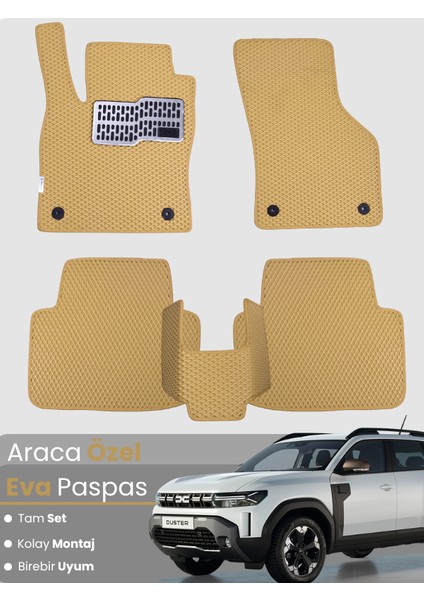 Dacia Duster (2018-2024) Uyumlu Eva Paspas Tam Set–araca Özel,su Geçirmez,kolay Montaj